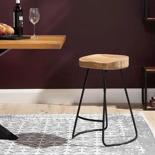 Iona Oak Bar Stool at EZ Living Furniture.