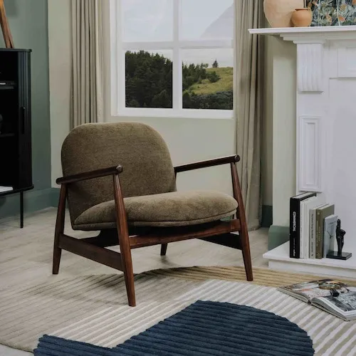 Noir Green Fabric Lounge Chair at EZ Living Furniture.
