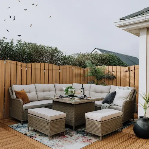 Marbella Corner Rattan Dining Set from EZ Living Furniture.