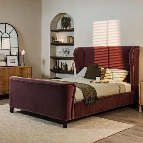 Maison Lilac Velvet Bed Frame at EZ Living Furniture.