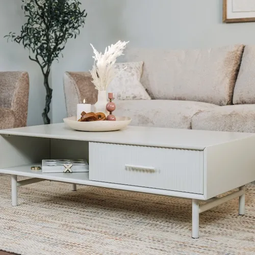 Palma 1 Drawer Off White Coffee Table at EZ Living Furniture.