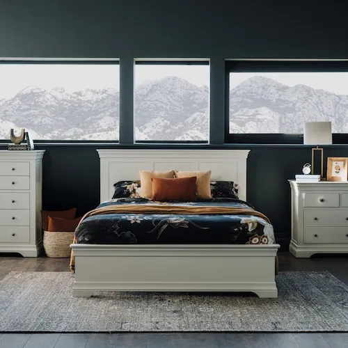 Dove White Pine Bed Frame from EZ Living Furniture.