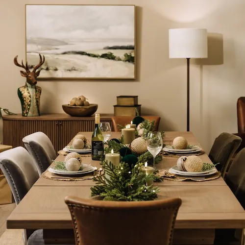 Festive table decor from EZ Living Furniture.