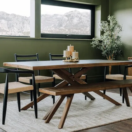 Albion Cashew Reclaimed Wood Dining Table at EZ Living Furniture.